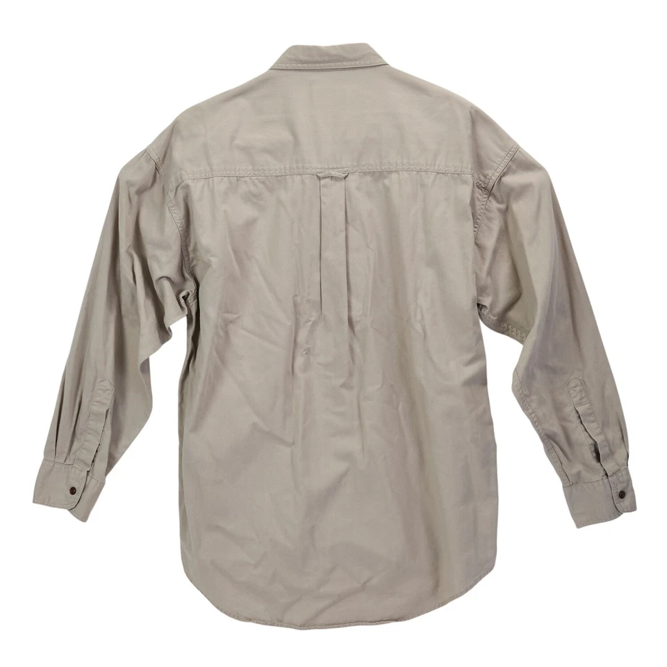 Vtg 90s Chaps Ralph Lauren Mens L Button down Shirt Khaki Pocket Crest Logo CRL - Image 4 of 4