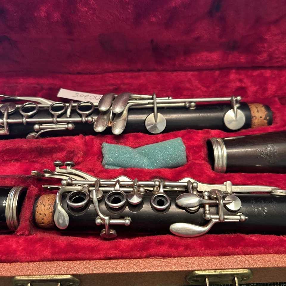 Clarinete de madera Pruefer vintage, 6 anillos, barril ajustable, dedos especiales Foto 3 de 4