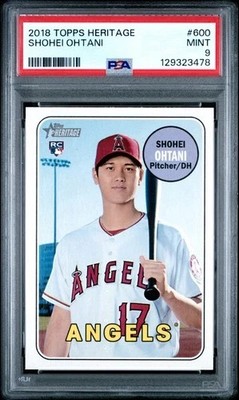 2018 Topps Heritage #600 Shohei Ohtani Rookie RC PSA 9