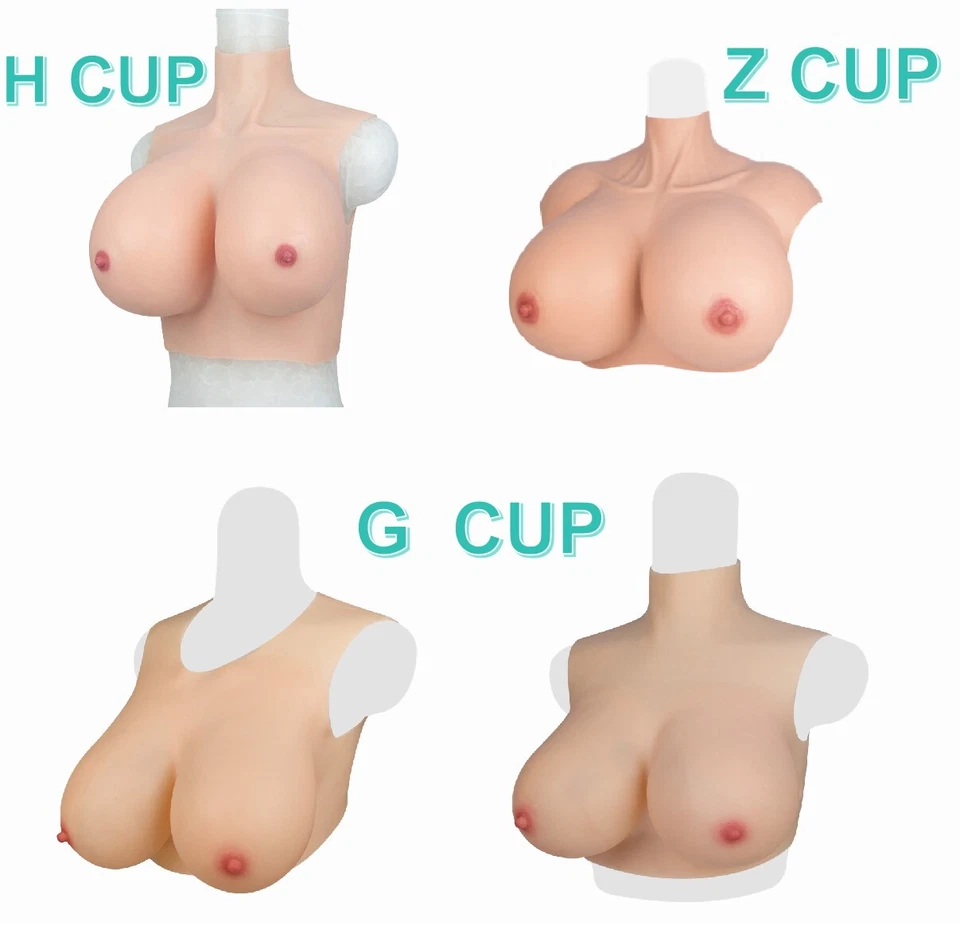 G/H/Z Cup Huge Boobs Silicone Breast Forms Crossdresser Drag Queen Breastplate - Image 3 of 4
