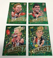 2017 Select AFL Footy Stars Green Starburst Caricature Card Team Set(4)-St Kilda