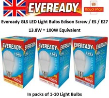 100W LED Light Bulbs GLS Edison Screw ES E27 Warm White Cool, Daylight 100 Watt