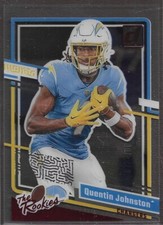 2023 Panini Clearly Donruss Quentin Johnston #5 The Rookies Red /100 LA Chargers