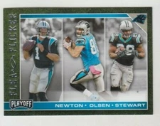 Newton / Olsen / Stewart 2017 PANINI PLAYOFF FLEA FLICKER INSERT #19 PANTHERS