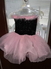 Weissman  s Designs For Dance Large Child Black Pink Fur Costume Tutu Tap Ballet