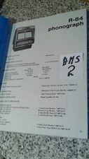 ROWE/AMI  R-84  FIELD SERVICE MANUAL & PARTS CATALOG