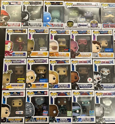 Funko Pop Lot Marvel, Dragonball, Skyrim, My Hero Academia, Rick & Morty Destiny