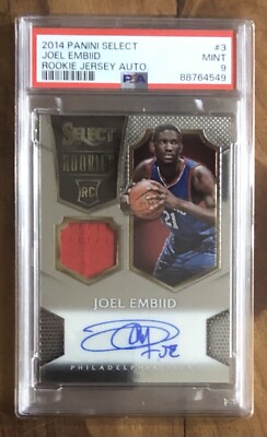 2014 Panini Select Joel Embiid RPA RC Patch Auto ‘d 21/199 JERSEY #! 1/1!