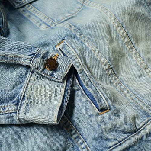 $1190 Saint Laurent Paris Made In Italy Classic Denim Trucker Jacket Sky Blue M - Picture 3 of 16