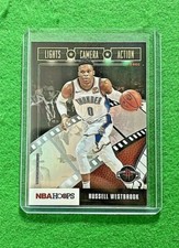 RUSSELL WESTBROOK PRIZM LIGHTS CAMERA ACTION ROCKETS 2019-20 HOOPS BASKETBALL 
