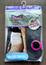 Maidenform Flexees High Waist Thong Smoothing Shapewear Cool Comfort Black 2XL