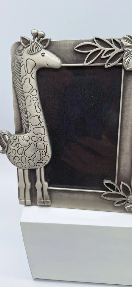 Fetco Child Photo Frame Metal Giraffe Toucan Hippo 2 photos 3 x 4 1/4 - Image 2 of 4