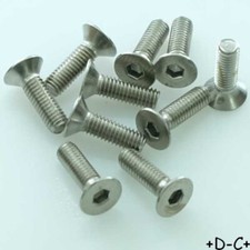 Vis tete fraisee M3x10mm 6 pans acier inoxydable Fabory (lot de 10 vis)