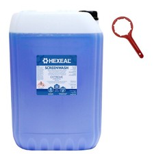 Hexeal Screenwash 25L & Drum Spanner, Extreme Strength, Ready to Use 1.56 per litre
