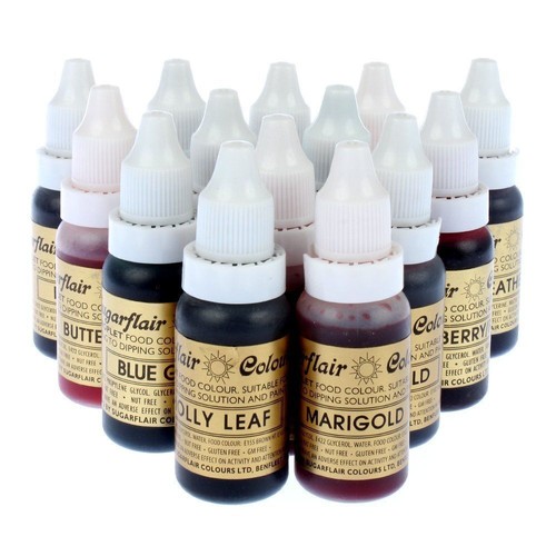 SUGARFLAIR EDIBLE DROPLET FOOD COLOUR - LIQUID TINT SUGAR CRAFT CAKE DECORATING - 第 1/2 張圖片