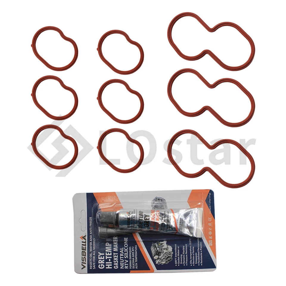 Engine Intake Manifold Gasket Set For 98-10 Chrysler Sebring Dodge Avenger 2.7L Foto 3 de 4