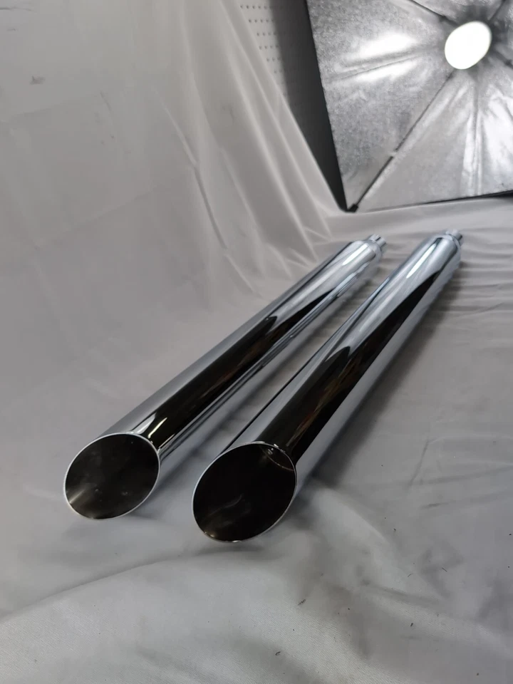 Silenciadores de escape deslizables Harley Softail FLST Cycle Shack 3" Foto 3 de 4