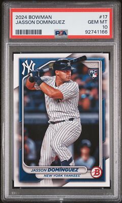 PSA 10 JASSON DOMINGUEZ 2024 Bowman Paper NY YANKEES Rookie Card 