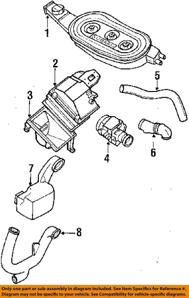 Medidor de fluxo de ar de injeção de combustível usado serve: 1986 Subaru Xt sem turbo grau A - Imagem 3 de 4