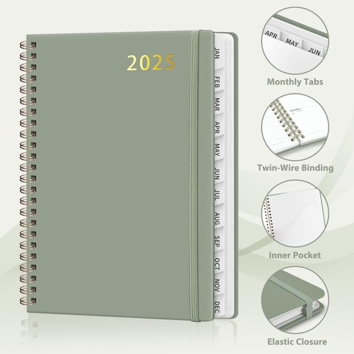 2025 Planner Weekly and Monthly Planner Calendar Jan - Dec Spiral Bound with ... - Picture 4 of 7