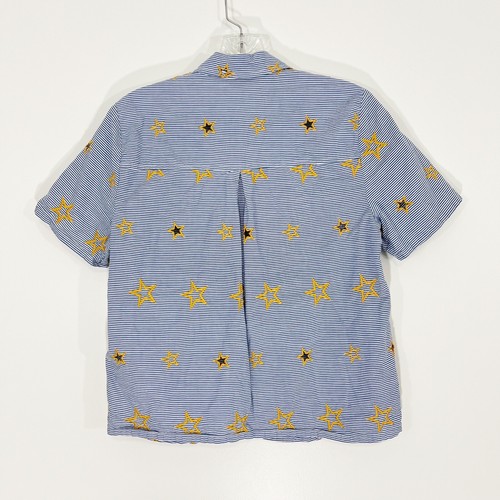 Madewell Star Embroidered Striped Buttondown Shirt Size Small - Bild 3 von 7