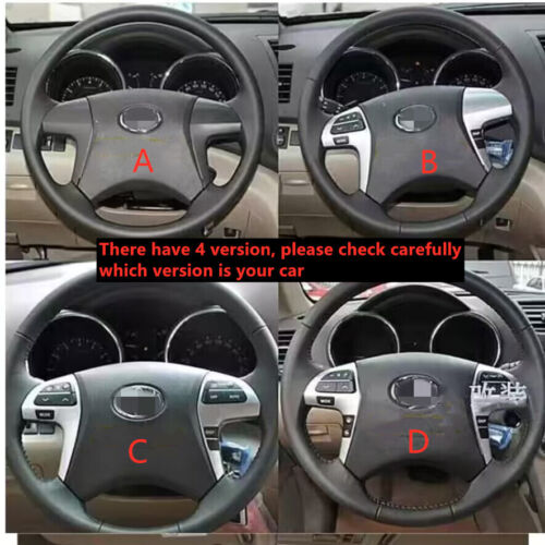 For Toyota Highlander 2008-2013 Peach Wood Grain Steering Wheel Strip Cover Trim - Foto 2 di 6