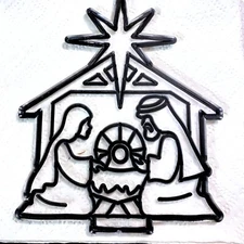 Nativity Suncatcher Table Decoration Centerpiece DIY Spend $20 = Free Shipping!