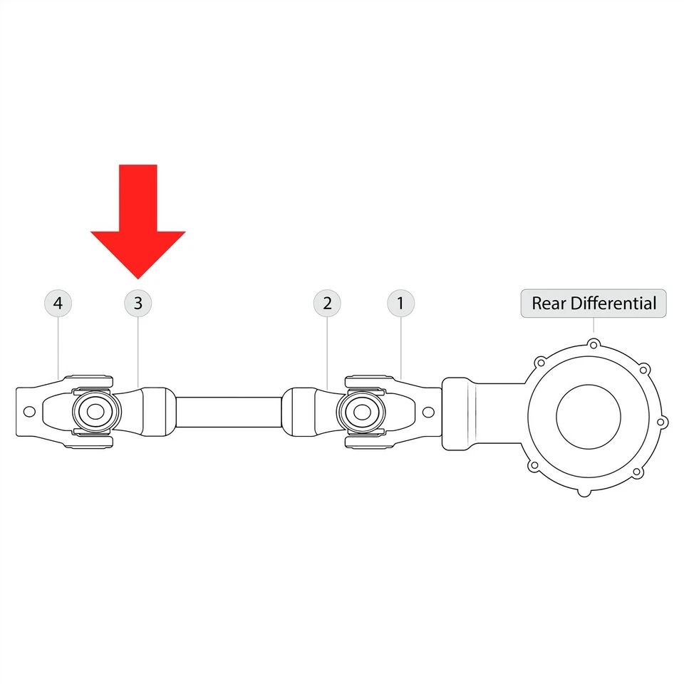 Junta de hélice de yugo de eje de transmisión trasero para Yamaha Big Bear 400 YFM400 4X4 2007-12 Foto 2 de 4