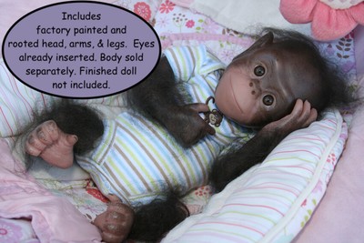 painted and rooted reborn kits