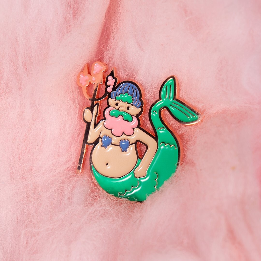 New Good Mythical Morning GMM Cotton Candy Randy Mermandy Pin of