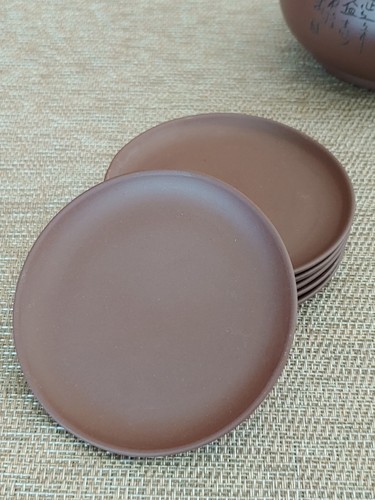 顾俊峰 宜兴紫砂壶 礼盒 Group Chinese Yixing Purple Clay Zisha Pottery Tea Set Teapot Cups - Picture 23 of 24
