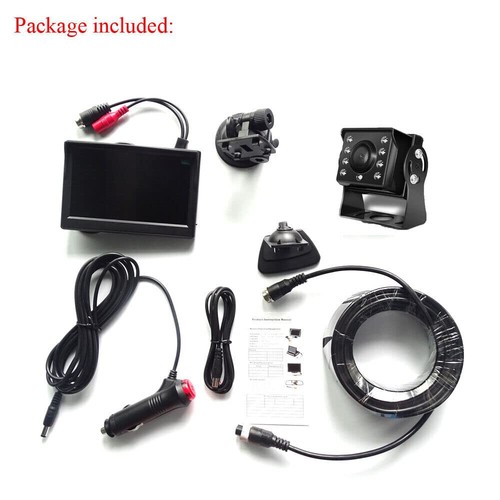 5" Rear View Monitor 4Pin Caravan Truck Motorhome IR Reversing CCD Camera Kit - Picture 21 of 24