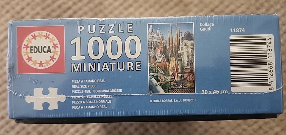 Rompecabezas EDUCA Miniatura Collage Gaudí 1000 Piezas #11874 (SELLADO)--Castillos Foto 3 de 4