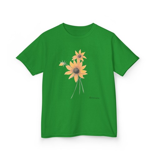 Whimsical Floral Kids Tee, Cute Summer Shirt, Kids Apparel, By Sybil Rogers - Picture 4 of 37