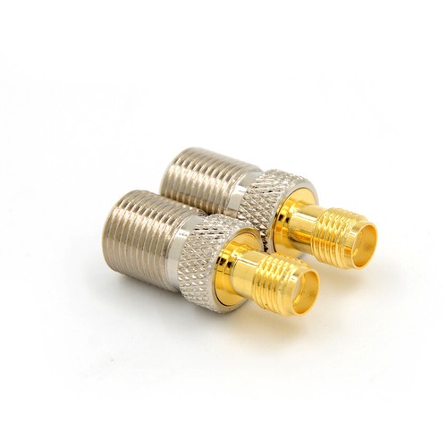 F Female Jack to SMA Female Jack Straight Coaxial Coax RF Adapter Connector T JW - Zdjęcie 5 z 6