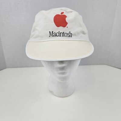 Vintage Microsoft Apple Macintosh Hat White 