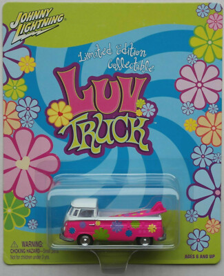Johnny Lightning VW T1 Pritsche Luv Truck pink/weiß Surfboards Neu/OVP Pickup JL