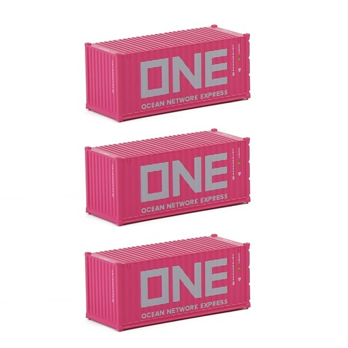 3pcs N Gauge 1:160 20ft Shipping Container 20' Cargo Box with Magnets C15007 - Picture 31 of 50