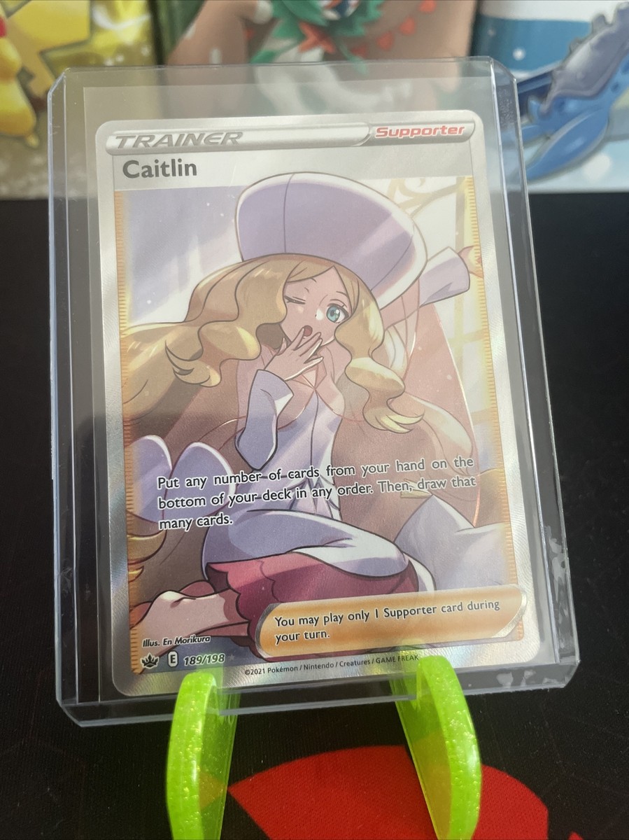 caitlin pokemon card full art Pokémon TCG Caitlin Chilling Reign 189/198 Holo Full Art
