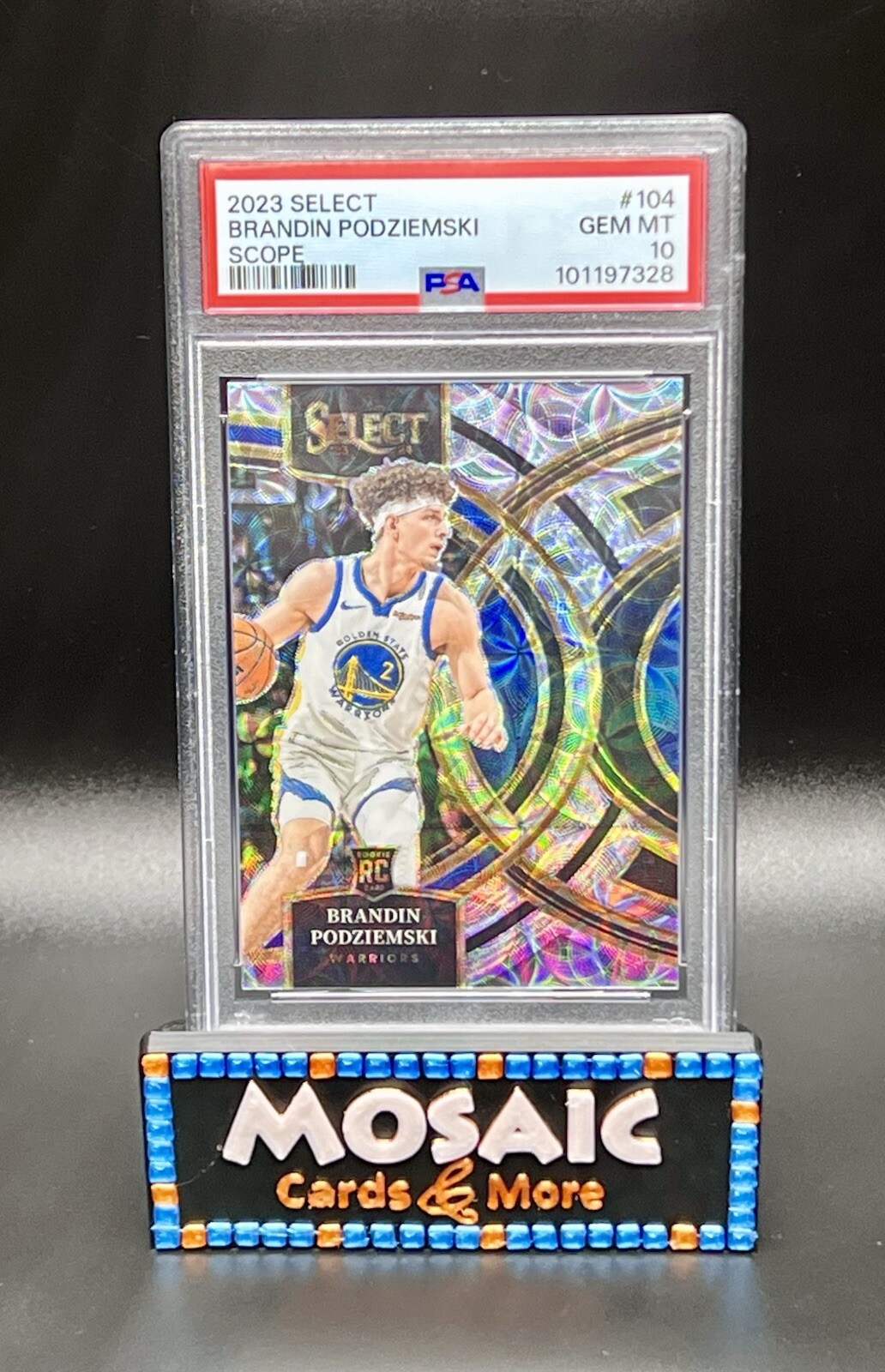 2023 SELECT BRANDIN PODZIEMSKI #104 SCOPE PRIZM ROOKIE PSA 10 GEM WARRIORS