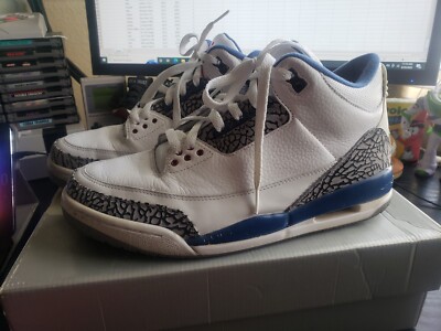 ??Vintage 2009 Original Nike Air Jordan III 3 True Blue  display picture 3