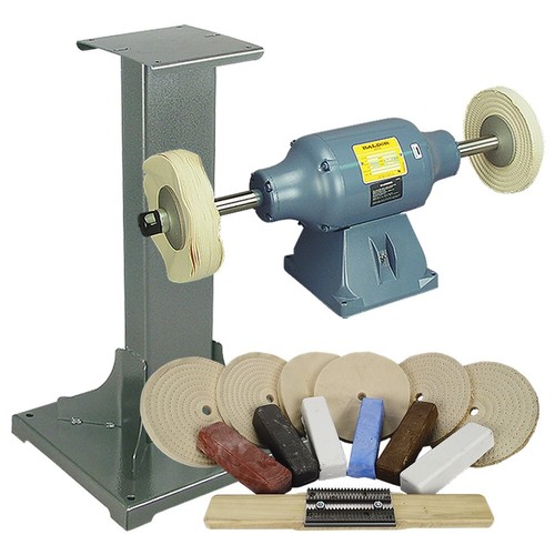 Baldor® 1-1/2HP Buffer, 11 Ga Steel Stand & Buffing Kit #8450-40