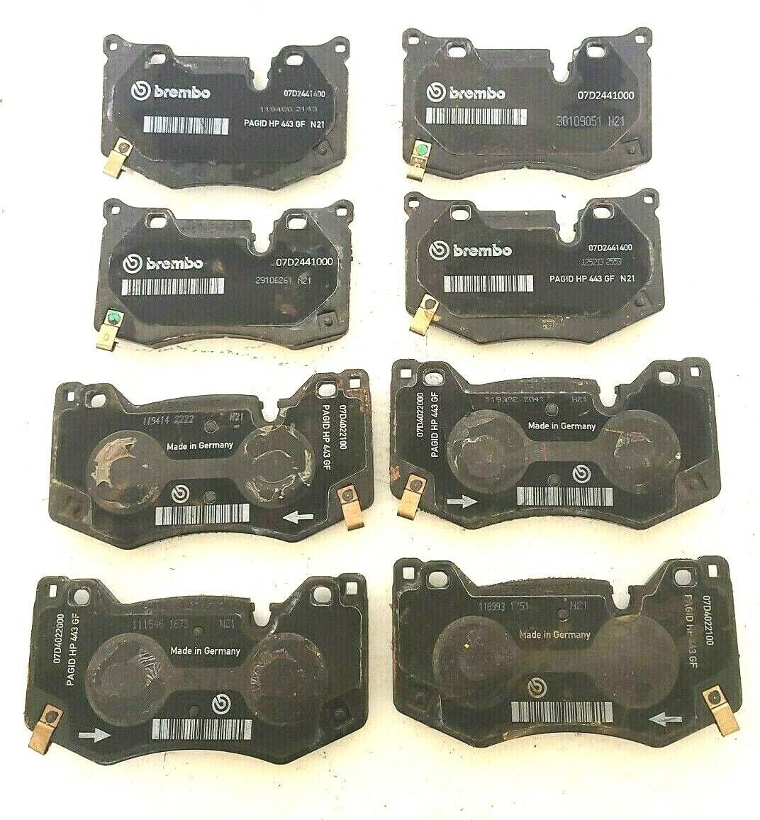 2020 2021 2022 Chevrolet C8 Corvette GM Brembo Z51 Front Rear Brake Pad Kit Set