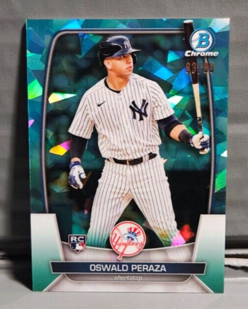 2023 Bowman Chrome Sapphire Oswald Peraza Aqua Refractor /99 #44