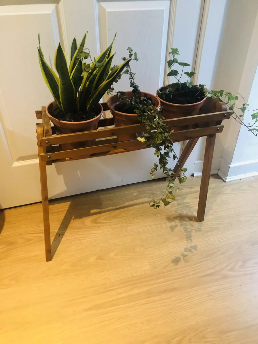Retro Vintage Plant Stand Teak Wood Box Trough Danish Style 1950