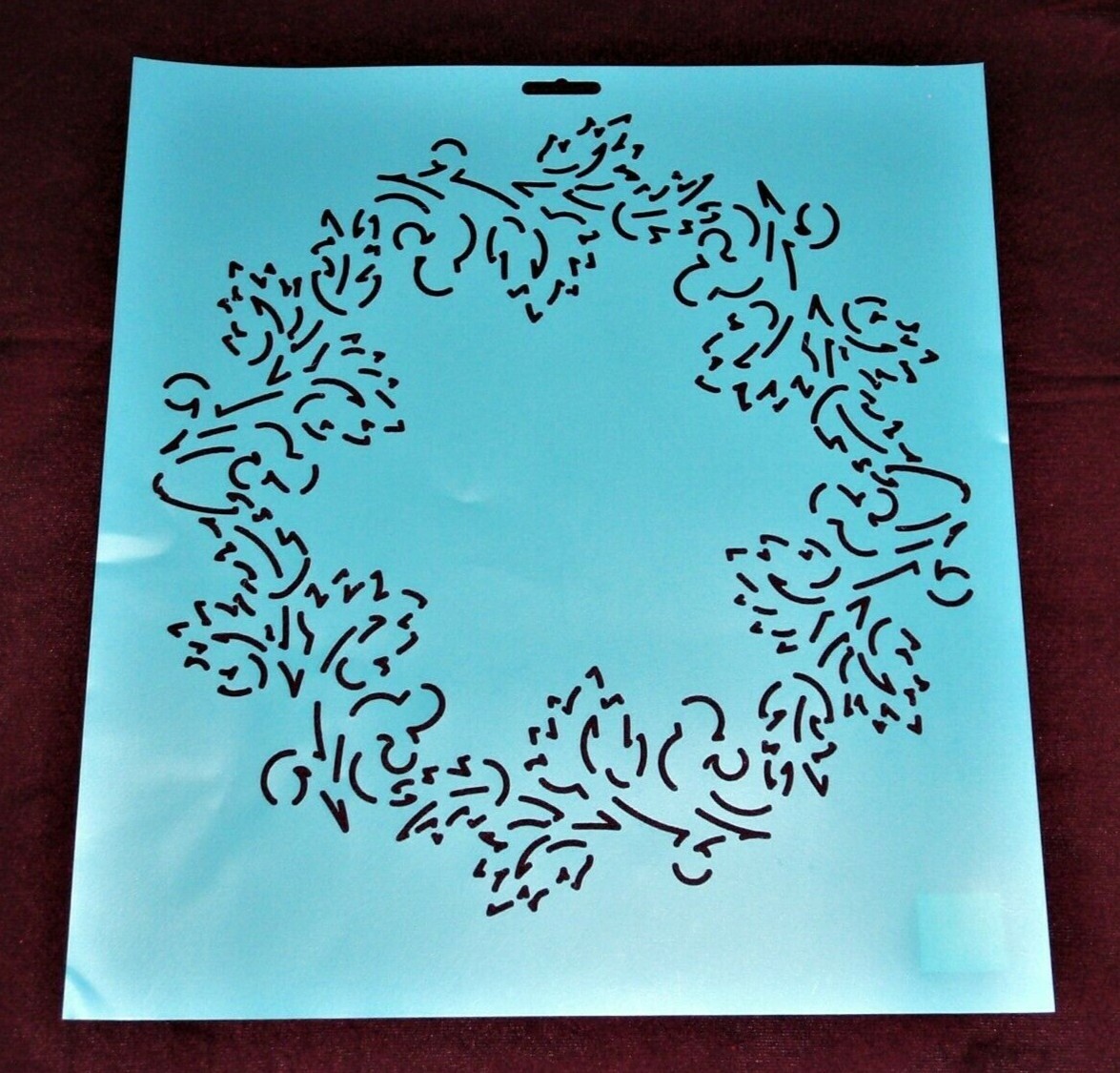 WREATH OF LEAVES 12" Block Stencil House Reusable Quilt Stencil QBL363