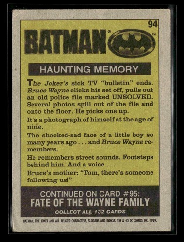 1989 Topps Batman Movie - Base #1-#264 - Character Collecting & Set Building - Picture 37 of 127
