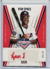 2019 Stars and Stripes 15U Team Autographs Ryan Spikes Red Ink Auto 6/10
