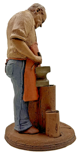 Tom Clark BLACKSMITH Figurine #42 Horseshoes Anvil True Builders Sculpture Gnome - Picture 6 of 9