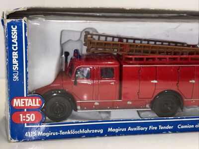 siku ジク 4115 マギルス 消防水槽車 1/50 ミニカー　激レア Magirus Auxiliary Fire Tender SIKU 4115 1/50 New Other Unused | eBay